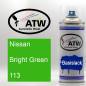 Preview: Nissan, Bright Green, 113: 400ml Sprühdose, von ATW Autoteile West.